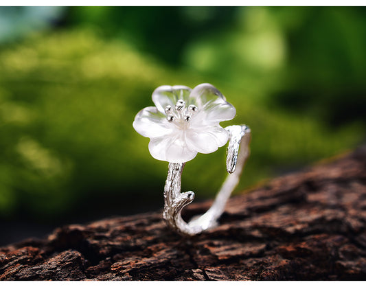 Creative flower branch ring Curren
