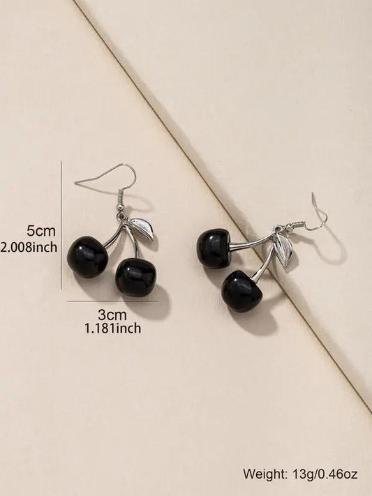 1 Pair Cherry Design Drop Earrings,  Daily Use