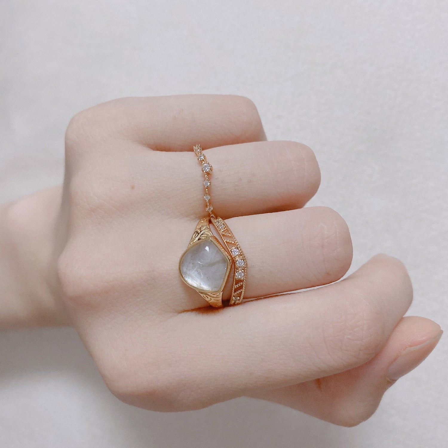 Light Jewelry Silver Ring Forest Cutout null