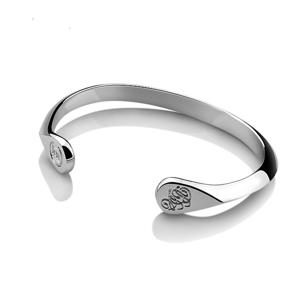 925 Sterling Silver Bracelet Male And Female Students Japanese And Korean Version Of Card SeriesBracelet Simple Edge Silver Bracelet Gift Curren