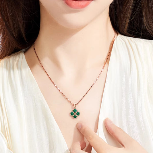 Women's Clover Sterling Silver Necklace Curren