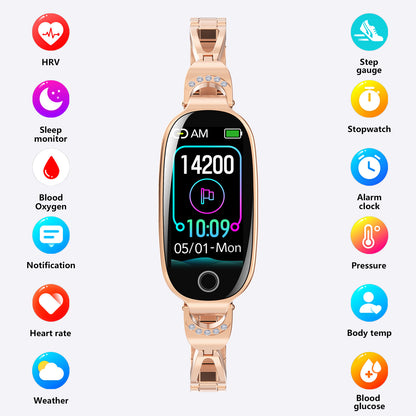 Women's Smart Watch Non-invasive Blood Glucose Menstrual Reminder Curren