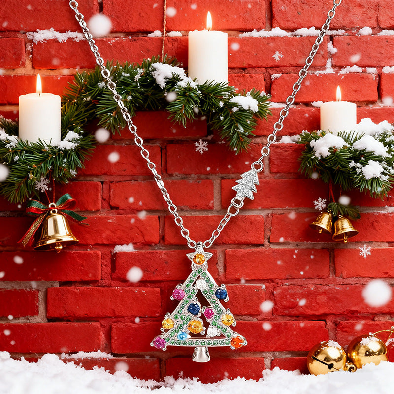 Christmas Christmas Tree Necklace For Women Curren