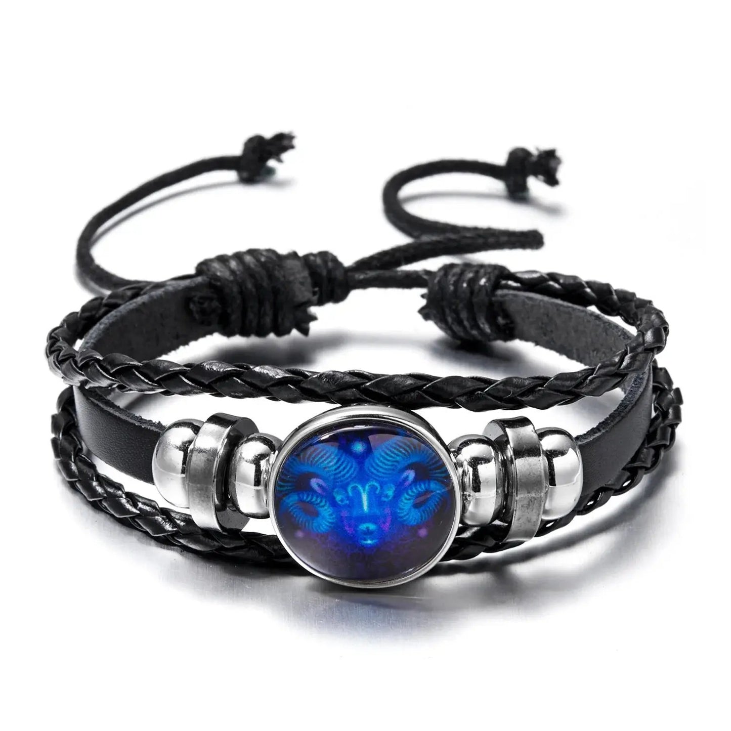 12 Constellation Zodiac Sign Charm Luminous Bracelets Men Women 