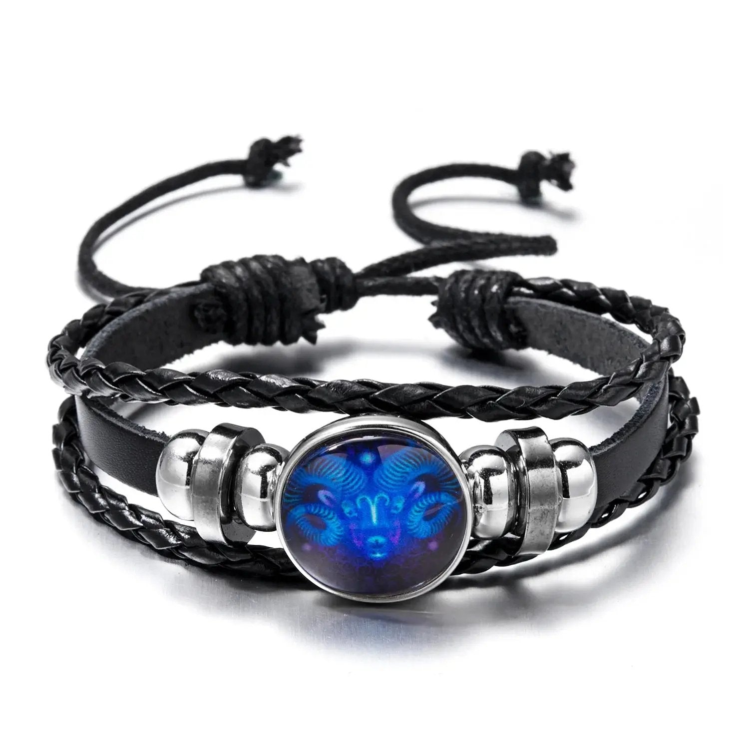 12 Constellation Zodiac Sign Charm Luminous Bracelets Men Women 