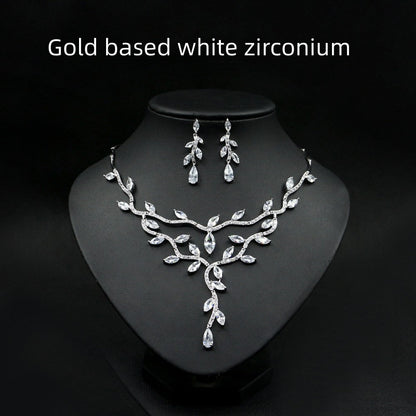 Zircon Necklace Bride Set In Europe And America Curren