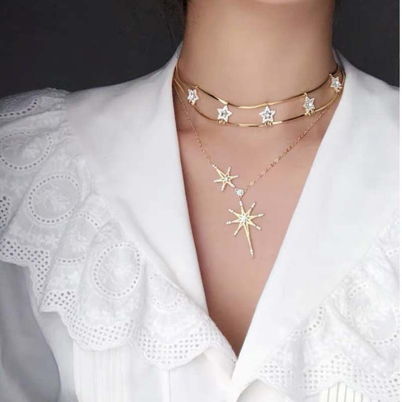 Sun Flower Star Necklace null
