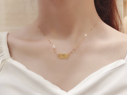 18k gold angel clavicle chain Curren