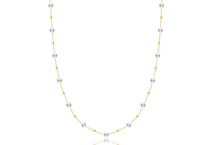 5.5-7.5mm Freshwater Pearl Gypsophila Necklace Curren