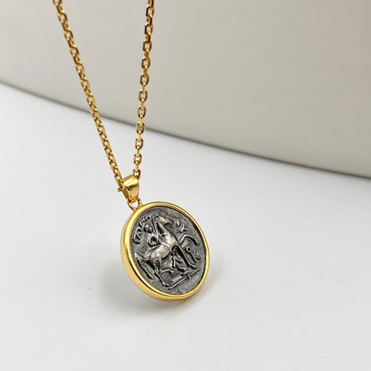 Women's High-grade Element Portrait Sterling Silver Necklace Curren