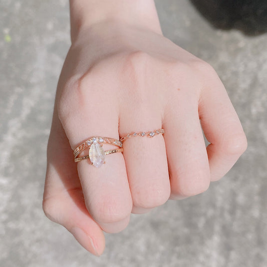 Light Jewelry Silver Ring Forest Cutout null