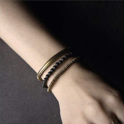 Personality Multi-layer Bracelet Female Design Volcanic Rock Retro Curren