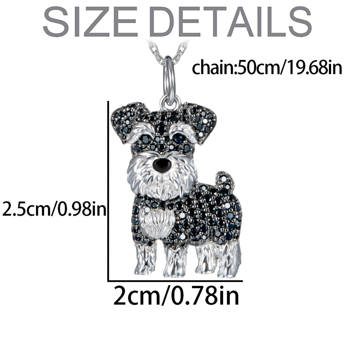 Cute Cartoon Schnauzer Exquisite Eco-friendly Zinc Alloy Die Casting Necklace Curren