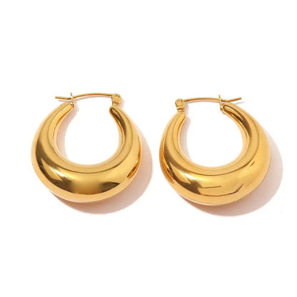 Stainless Steel Geometric Hoop Earrings