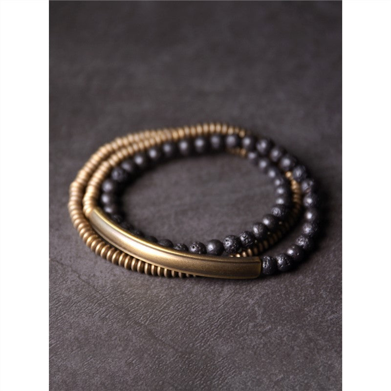 Personality Multi-layer Bracelet Female Design Volcanic Rock Retro Curren