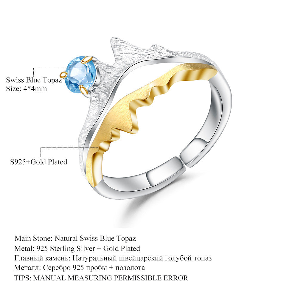 Nature Wind Sun Sunrise Premium Designer Adjustable Ring Curren