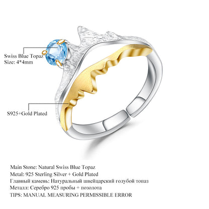 Nature Wind Sun Sunrise Premium Designer Adjustable Ring Curren