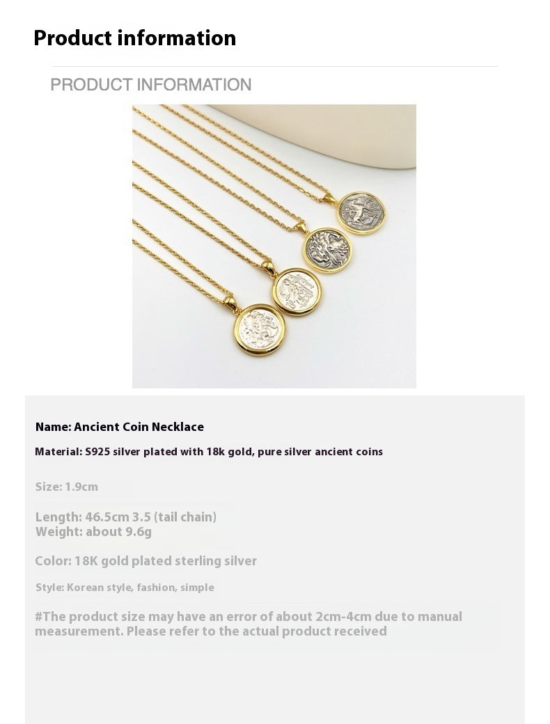 Women's High-grade Element Portrait Sterling Silver Necklace Curren