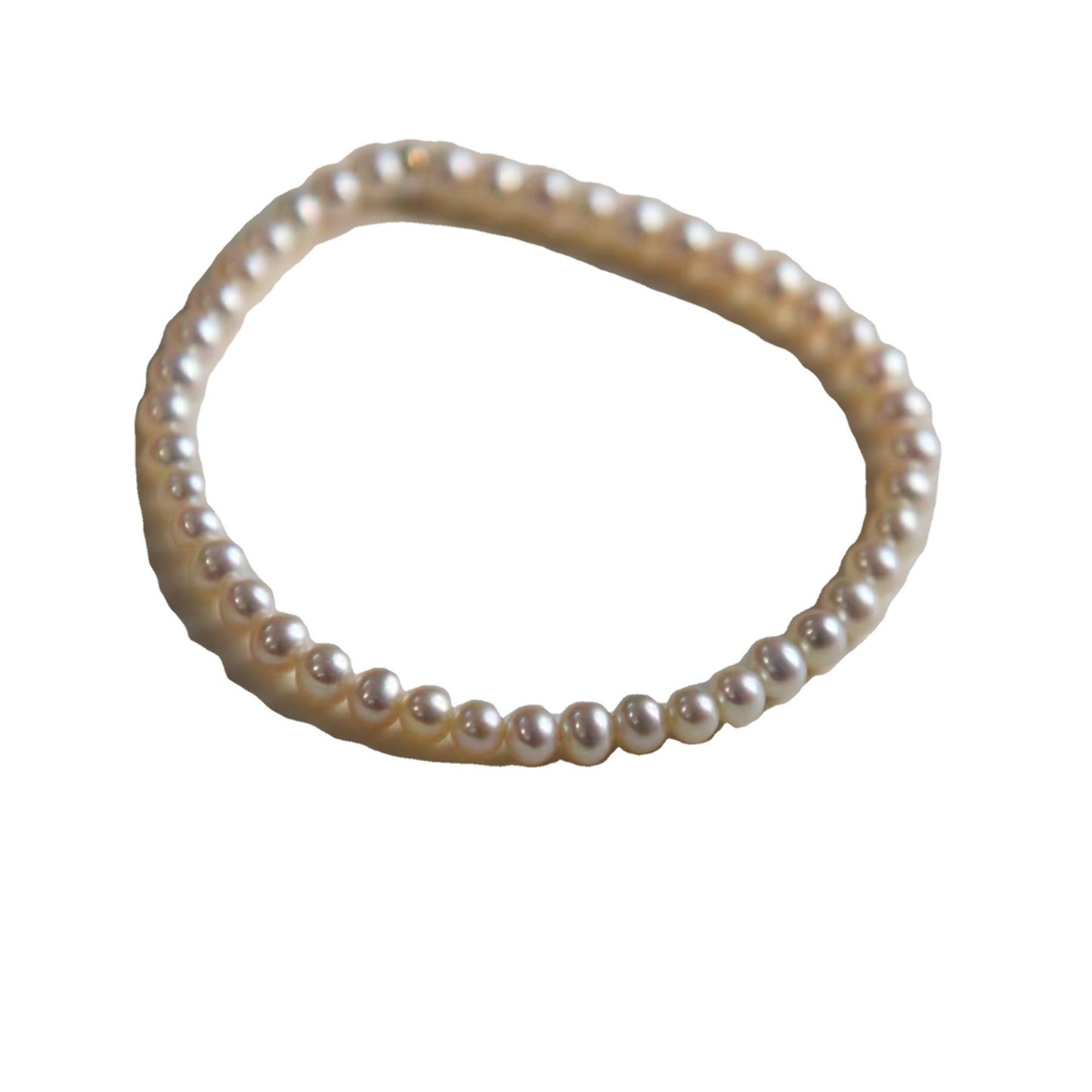 Freshwater Pearl Bright Bracelet Simple Elastic Color Preservation Curren