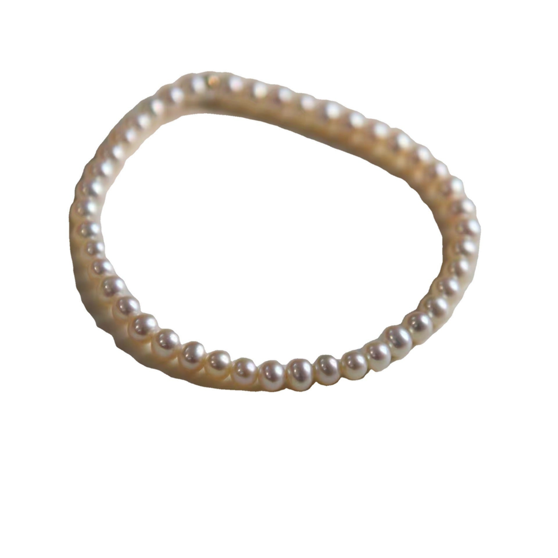 Freshwater Pearl Bright Bracelet Simple Elastic Color Preservation Curren