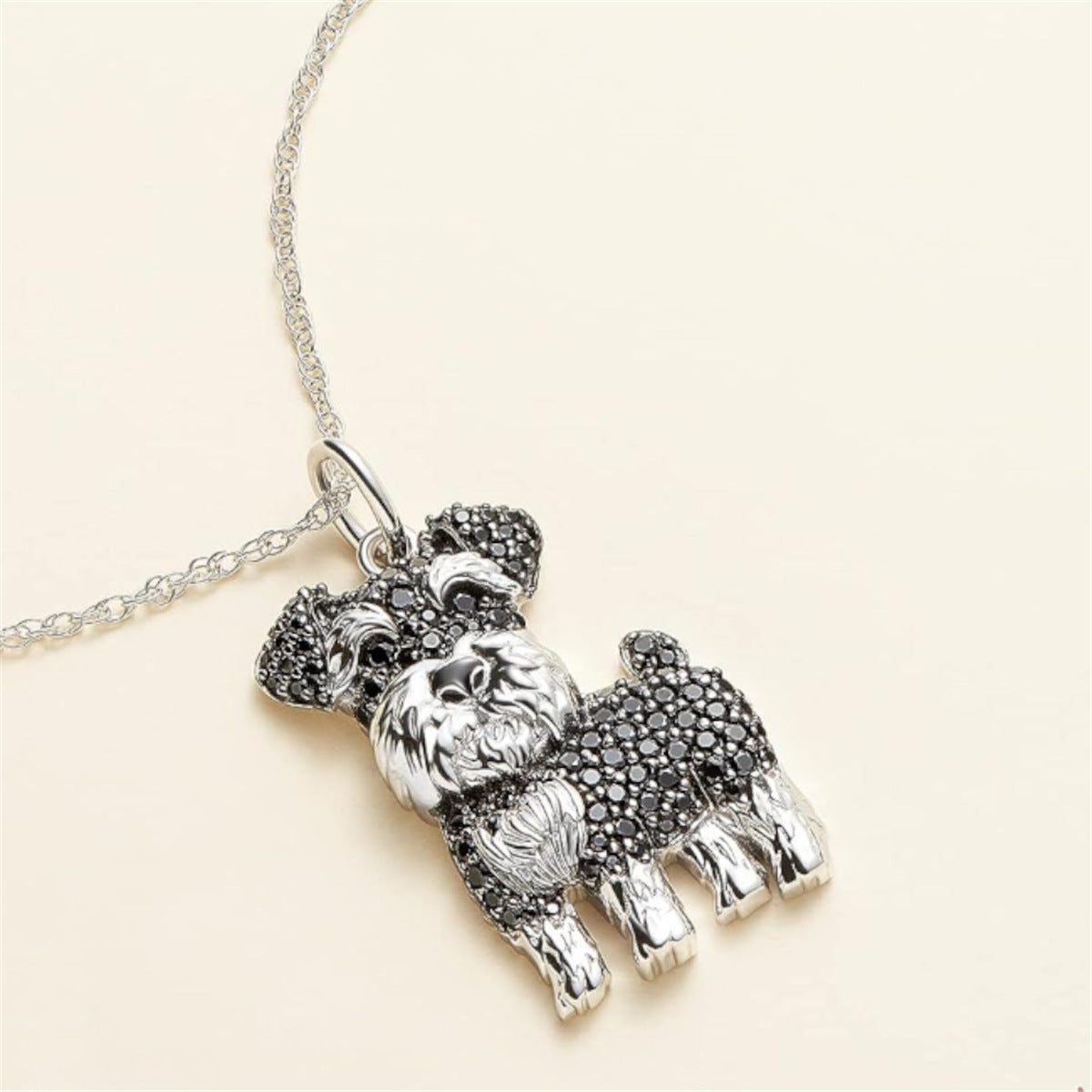 Cute Cartoon Schnauzer Exquisite Eco-friendly Zinc Alloy Die Casting Necklace Curren