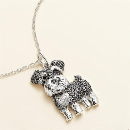 Cute Cartoon Schnauzer Exquisite Eco-friendly Zinc Alloy Die Casting Necklace Curren