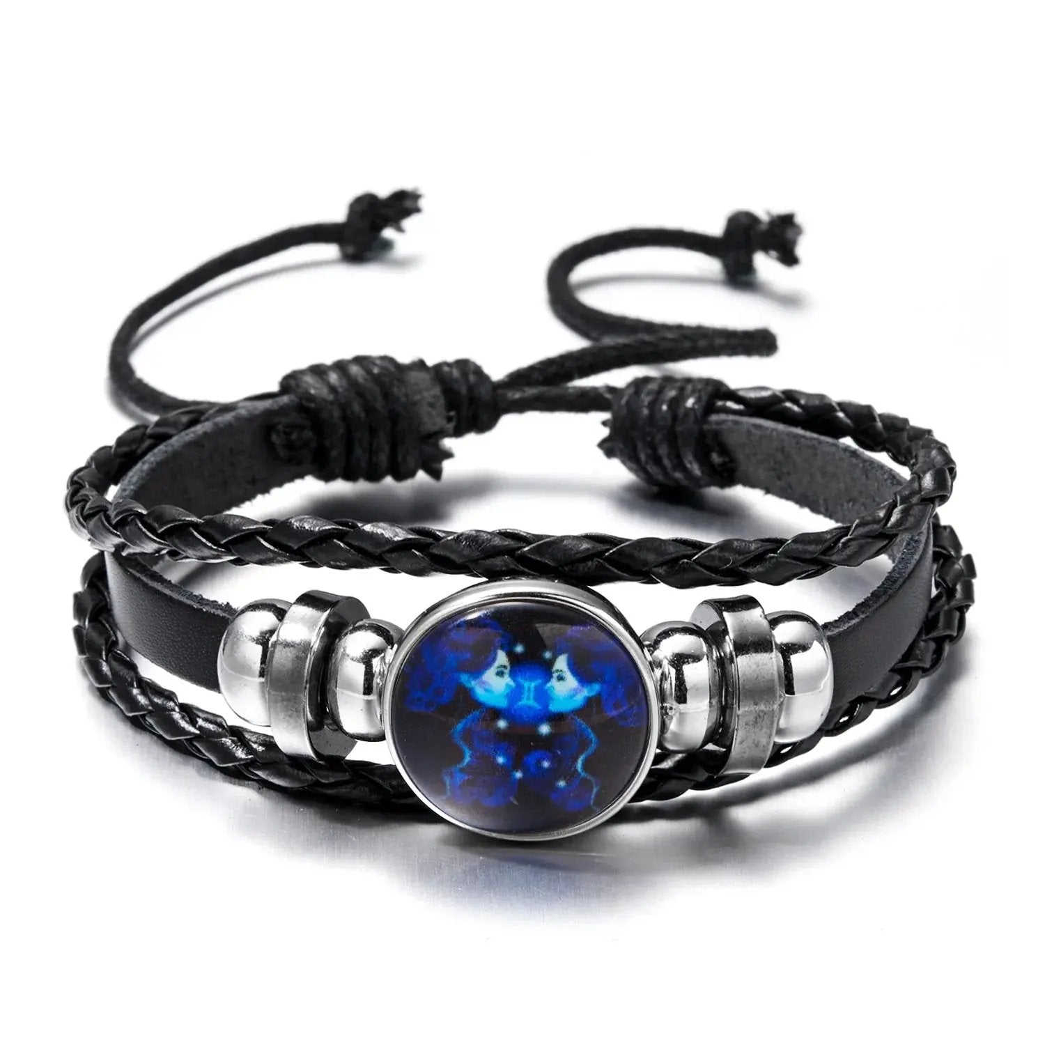 12 Constellation Zodiac Sign Charm Luminous Bracelets Men Women 