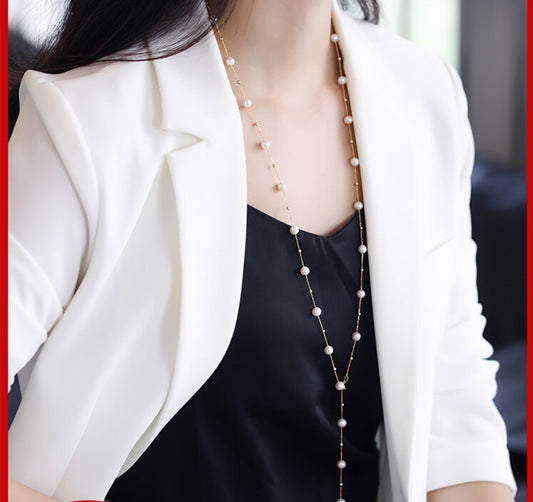 5.5-7.5mm Freshwater Pearl Gypsophila Necklace Curren