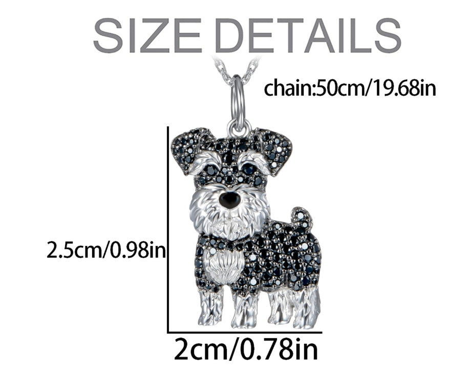 Cute Cartoon Schnauzer Exquisite Eco-friendly Zinc Alloy Die Casting Necklace Curren