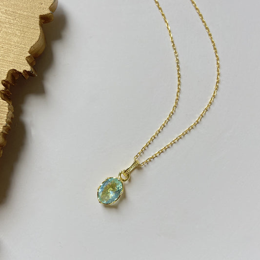 Light Luxury S925 Silver Single Zircon Gem Necklace Extremely Simple Pendant Retro Senior Sense Clavicle Chain Curren