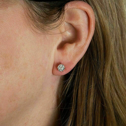 Six Prong Single Drill Zircon Stud Curren