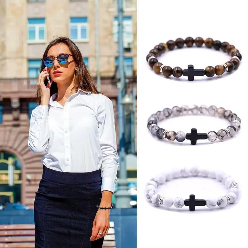 Cross Beads Bracelet for Men/Women, 
