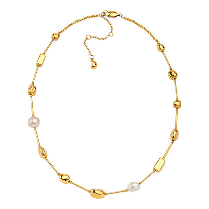 Personality Retro Brass Gold-plated Collarbone Necklace Curren