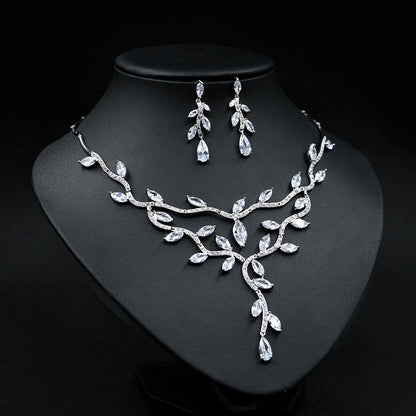Zircon Necklace Bride Set In Europe And America Curren