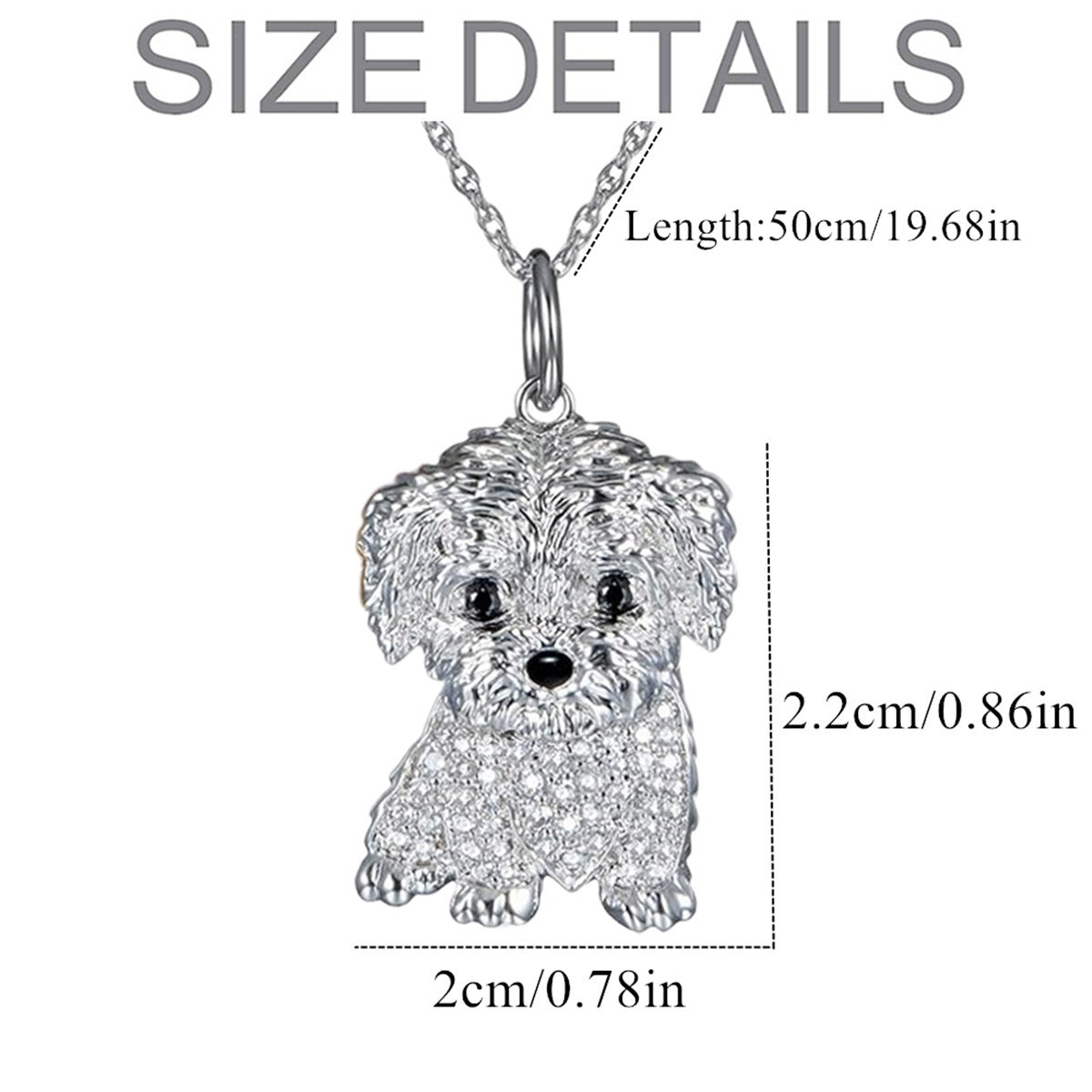 Eco-friendly Zinc Alloy Die Casting Puppy Pendant Necklace Curren