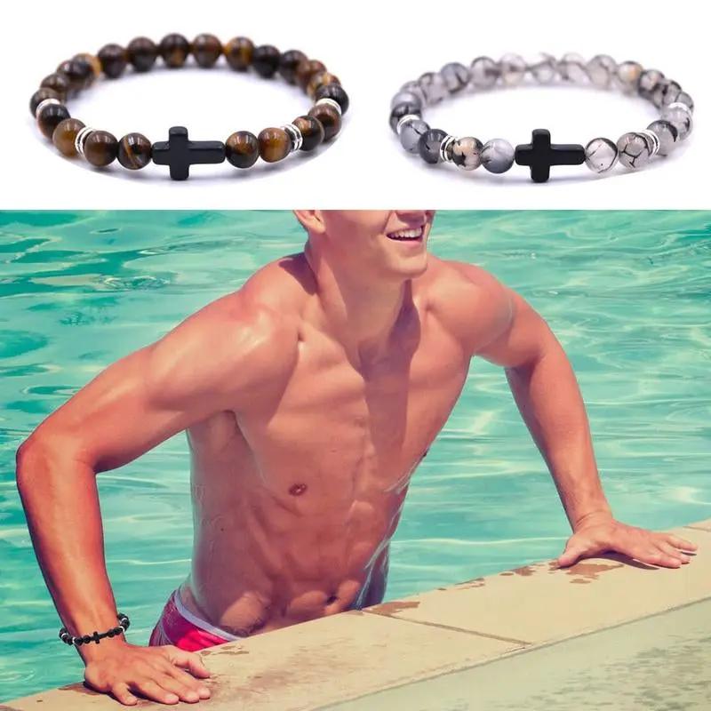 Cross Beads Bracelet for Men/Women, 