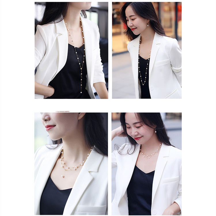 5.5-7.5mm Freshwater Pearl Gypsophila Necklace Curren