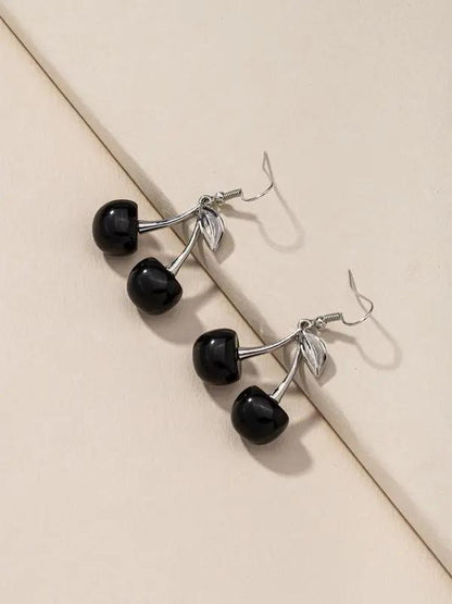 1 Pair Cherry Design Drop Earrings,  Daily Use