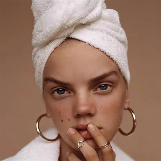 European And American Copper-plated Gold Thick Hoop Earrings Curren